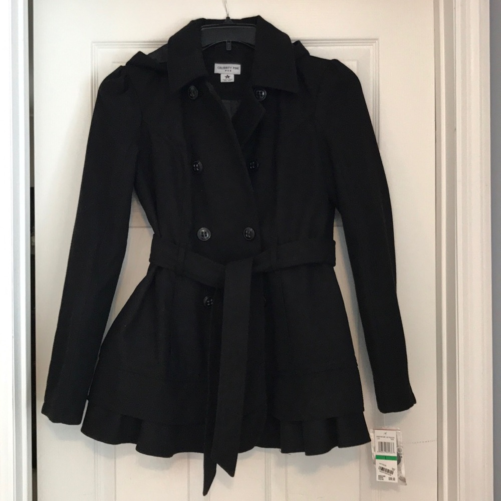 Macy's large black coat
